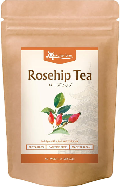 Onkatsu Farm Rosehip Tea bags Teabags Caffeine Free rose hip tea loose leaf