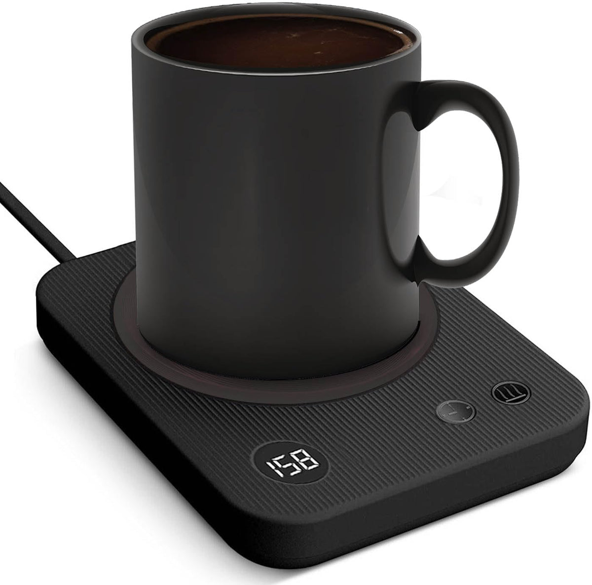 Coffee Mug Warmer, Smart Candle Warmer, Electric Cup Warmer with Aluminum Metal Panel for Office, Desk Accessories, Electric Beverage Warmer for Cocoa, Milk, Coffee Gifts for Dad