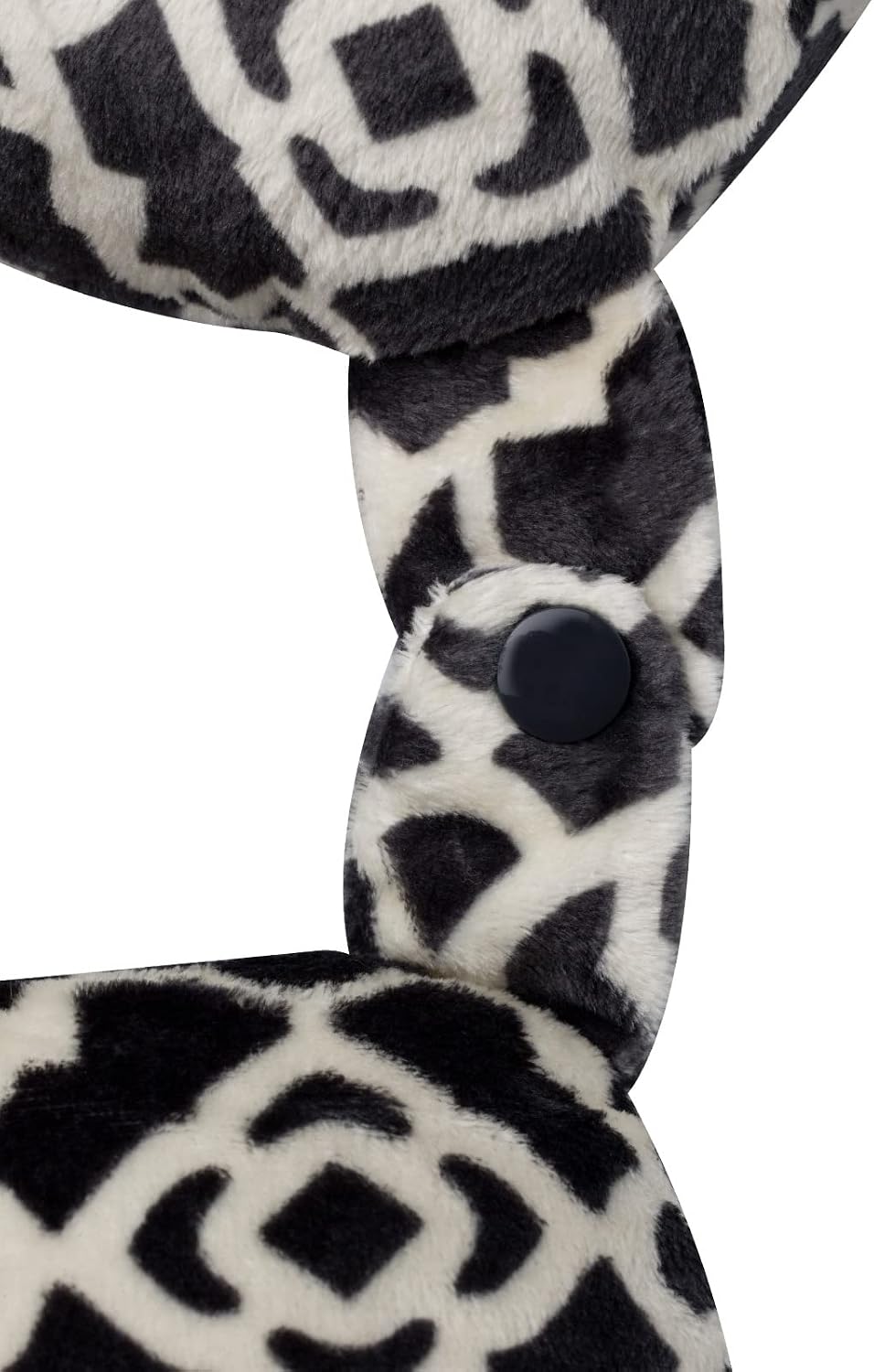 Wolf Essentials Adult Fleece Travel Neck Pillow for Airplane, Charcoal