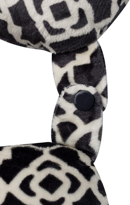 Wolf Essentials Adult Fleece Travel Neck Pillow for Airplane, Charcoal