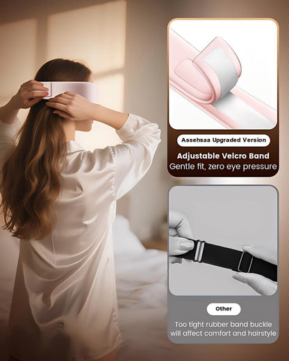 Cordless Heated Eye Mask, 4 Temp Timed Shutdown for Dry Eyes & Sleep Relief