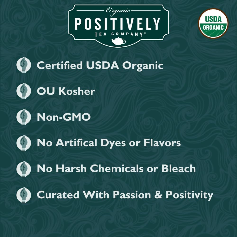 Positively Tea, Organic Spearmint Leaf, Herbal Tea, Loose Leaf, 16 Ounce