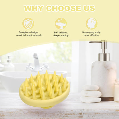 Meartchy Silicone Scalp Massager, Scalp Scrubber for Hair Growth with Soft Bristles, Scalp Exfoliator Brush Dandruff Removal Shampoo Brush for Wet Dry Scalp Care (Mint Green)