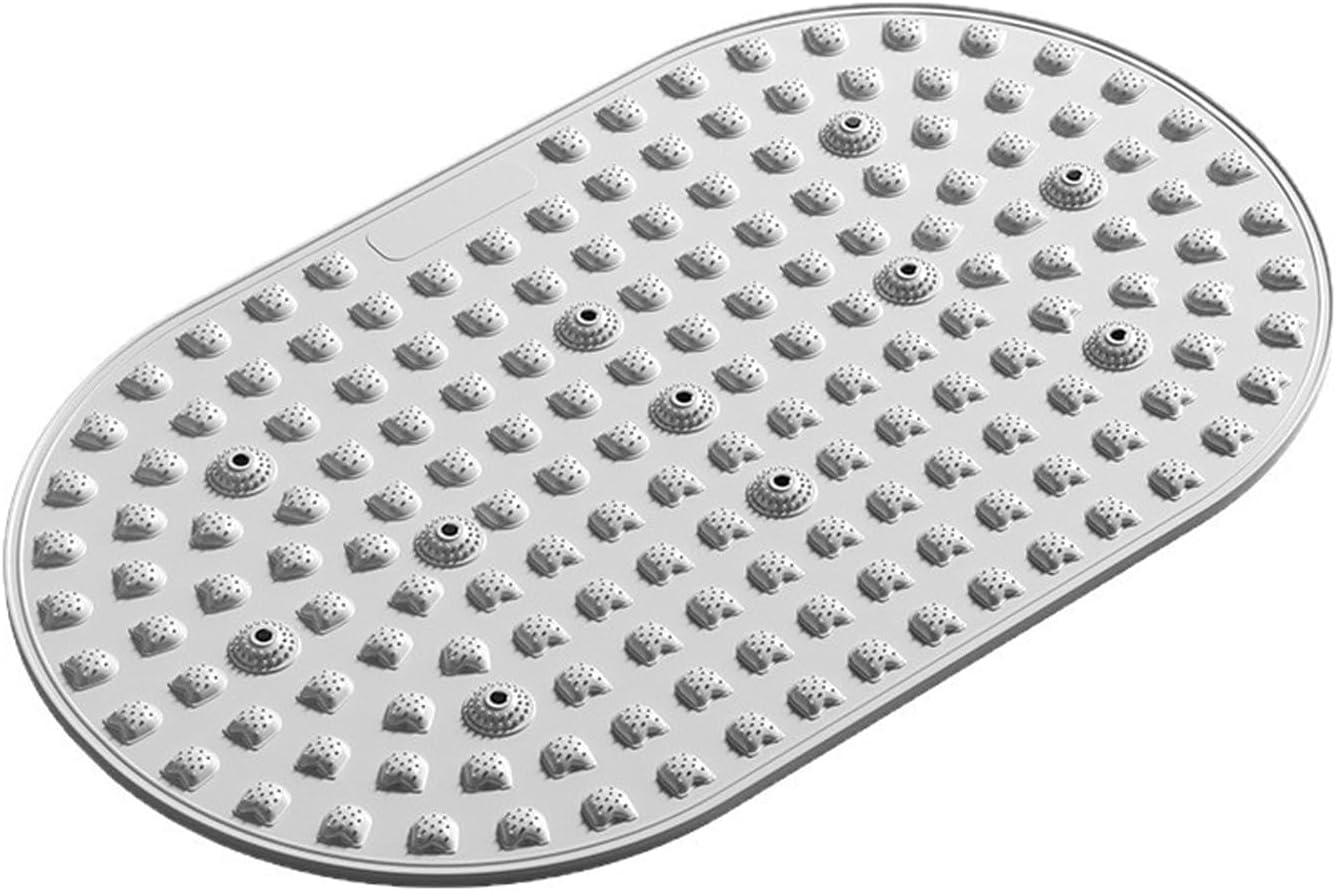 Silicone Reflexology Foot Massage Mat with Magnetic Therapy, Acupressure Meridian Stimulation Pad, Soft Gel TPE Material, 29.6x17.7 Inches, Gray