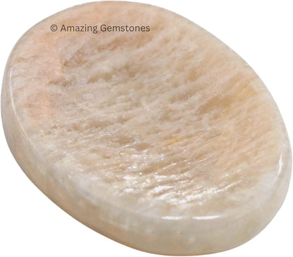 Amazing Gemstone Labradorite Thumb Worry Stone, Anxiety Stone, Healing Crystals - Piedra Crystal Fidget for Gift, Meditation, Calming, Relaxation, Stress Relief - Colors B