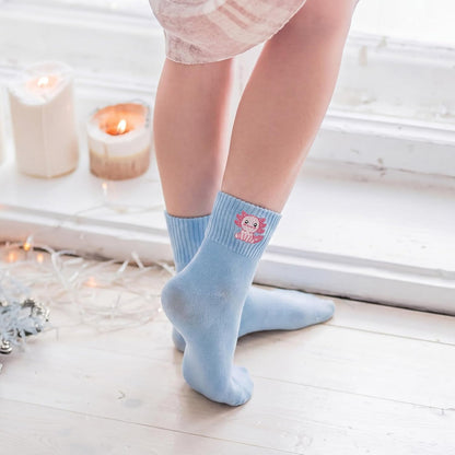 Eurzom 10 Pairs Socks Womens Crew Elastic Ankle Length Cotton Socks Aesthetic Cute Lightweight Low Cut Gifts for Women - Colors A