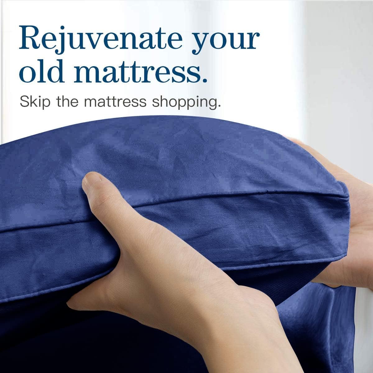 COONP Queen Mattress Topper, Cotton Extra Thick Pillow Top Mattress Pad