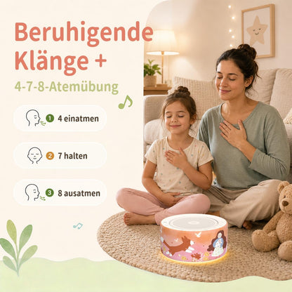 Kipcush White Noise Machine for Baby & Adults, 30 Soothing Sounds, Soft Non-Glare Nursery Lamp, 8 Color Night Lights, Memory Function (Angel V1 White, Standard)
