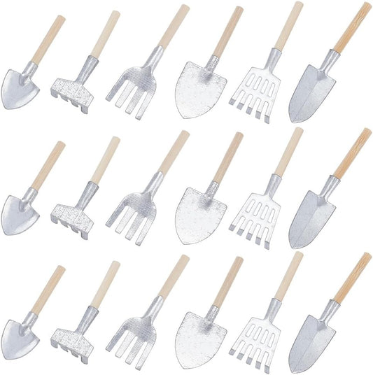 WEBEEDY 18 Pcs Mini Zen Garden Tools Rake Set 6 Styles Small Zen Sand Garden Accessories Tabletop Miniature Gardens Tools for Home Office Desk Christmas Decoration Meditation and Relaxation