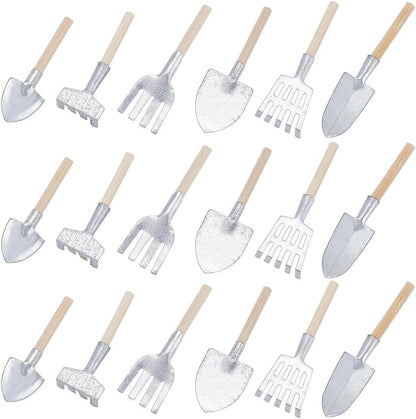 WEBEEDY 18 Pcs Mini Zen Garden Tools Rake Set 6 Styles Small Zen Sand Garden Accessories Tabletop Miniature Gardens Tools for Home Office Desk Christmas Decoration Meditation and Relaxation