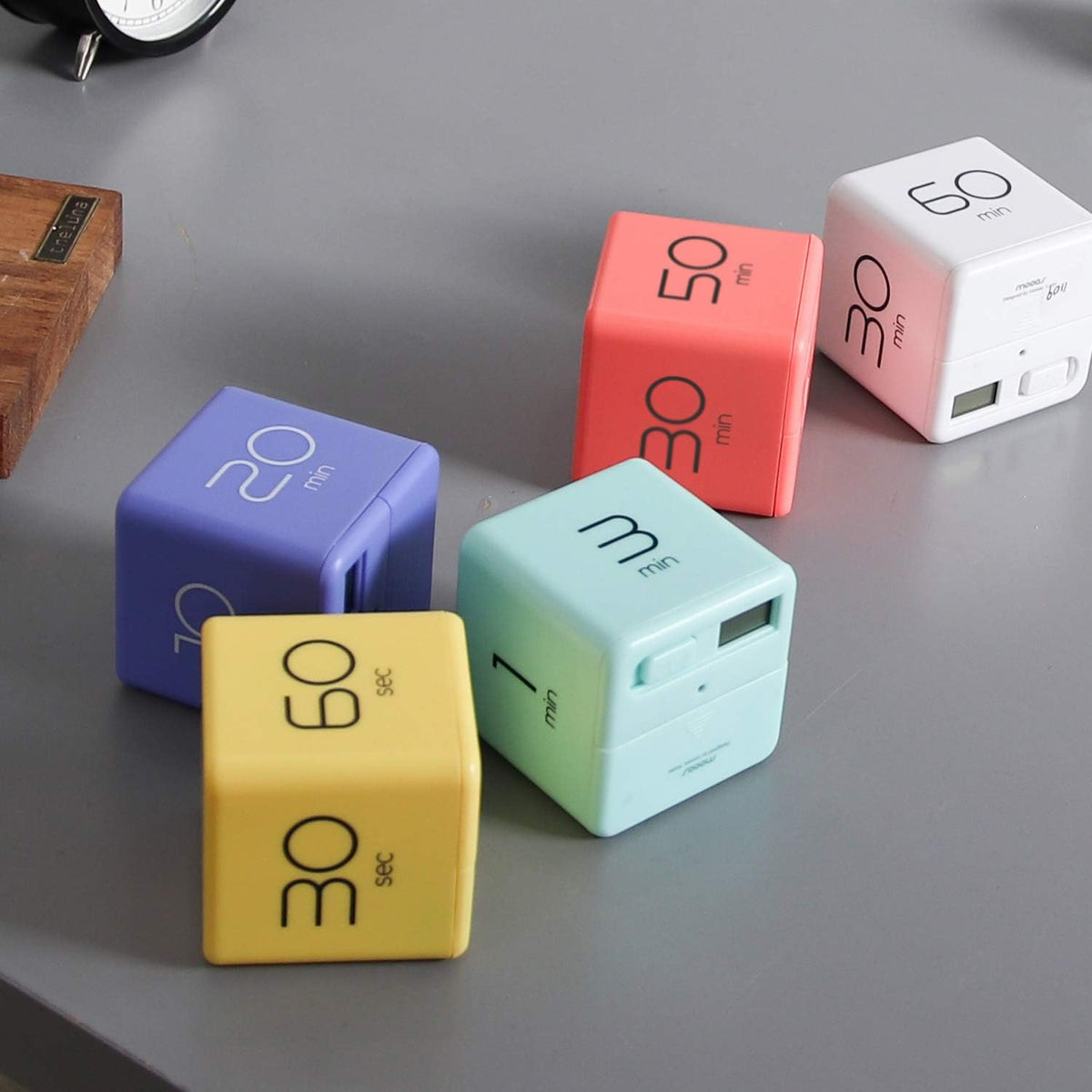 mooas Cube Timer, Flip, Block, Productivity, Time Management (Mint)