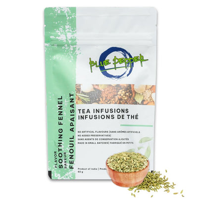 Blue Pepper Soothing Fennel Herbal Tea Blend - Natural Tea Infusion, Made in Small Batches, No Artificial Flavors or Preservatives, 60g - Caffeine Free