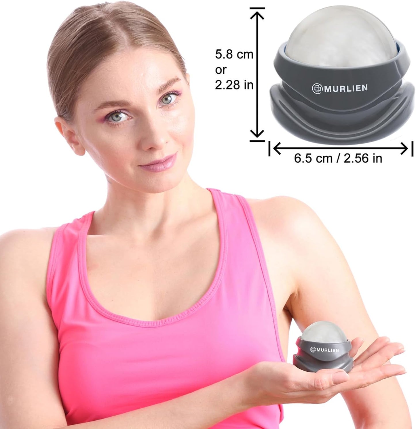 Massage Roller Ball, Tight and Sore Muscles Relief, Manual Massager, Alleviating Shoulder, Arms, Back, Legs, Calves or Muscle Tension