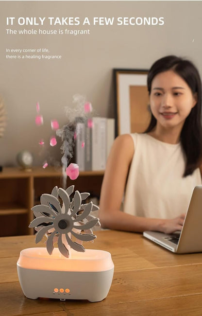 Windmill Aromatherapy Diffuser, 300ml Cloud and rain humidifier, Indoor Aromatherapy Machine, Baby humidifier.
