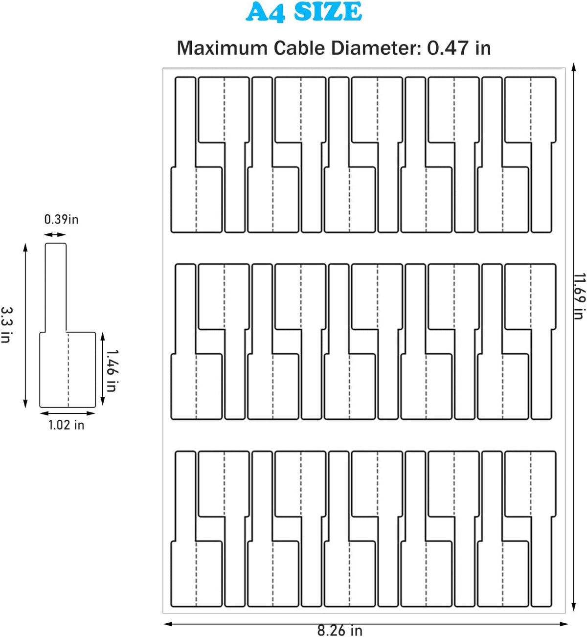 300 Pcs Cable Labels, JIQEZNL Premium 10 Colors Wire Labels Electrical