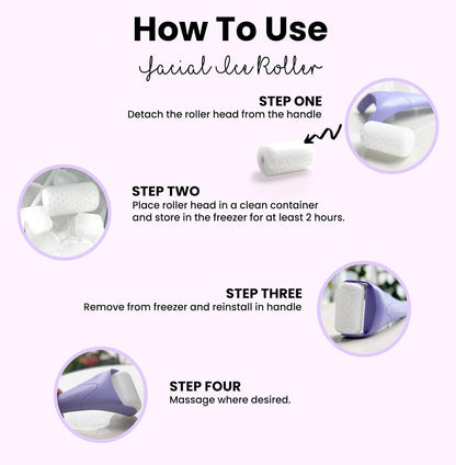 ROSELYNBOUTIQUE Ice Roller for Face & Gua Sha Facial Tools - Wrinkles Fine Lines Puffiness Massager Facial Skin Care Guasha Tools Self Care Gifts for Men Women (Pink)