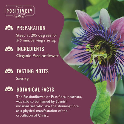 Positively Botanicals, Organic Passion Flower, Loose Leaf, 16 Ounce