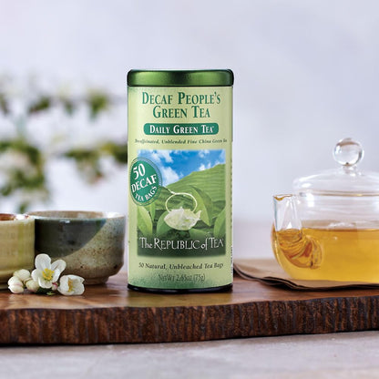 The Republic of Tea Daily Green Decaf The People's Green Tea, 50 Count