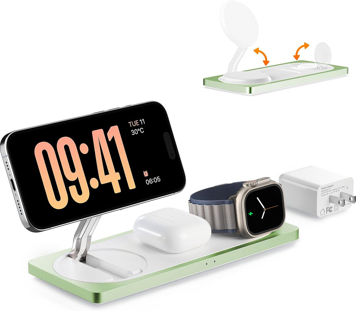 PETINO 3 in 1 Wireless Charging Station for Apple Devices with MagSafe