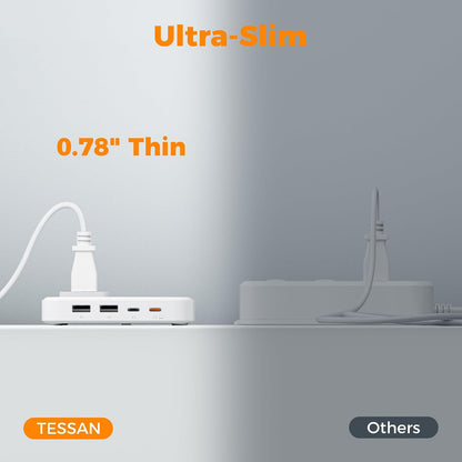 TESSAN 67W Charging Station USB C Power Strip with 5ft Extension Cord