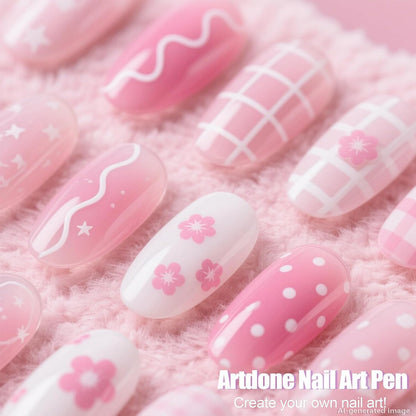 Artdone 31pcs Nail Art Brushes, Nail Art Tool Set, Dotting Tools, Dust Brush,Striping Brushes for Long Lines, Drawing Pen For Gel Polish Design supply