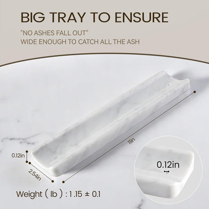 Koville Marble Incense Holder, Incense Holder for Sticks, Incense Sticks Holder Ash Catcher for Meditation Yoga SPA, Natural Stone Incense Burner, Home Table Decor (Grey)