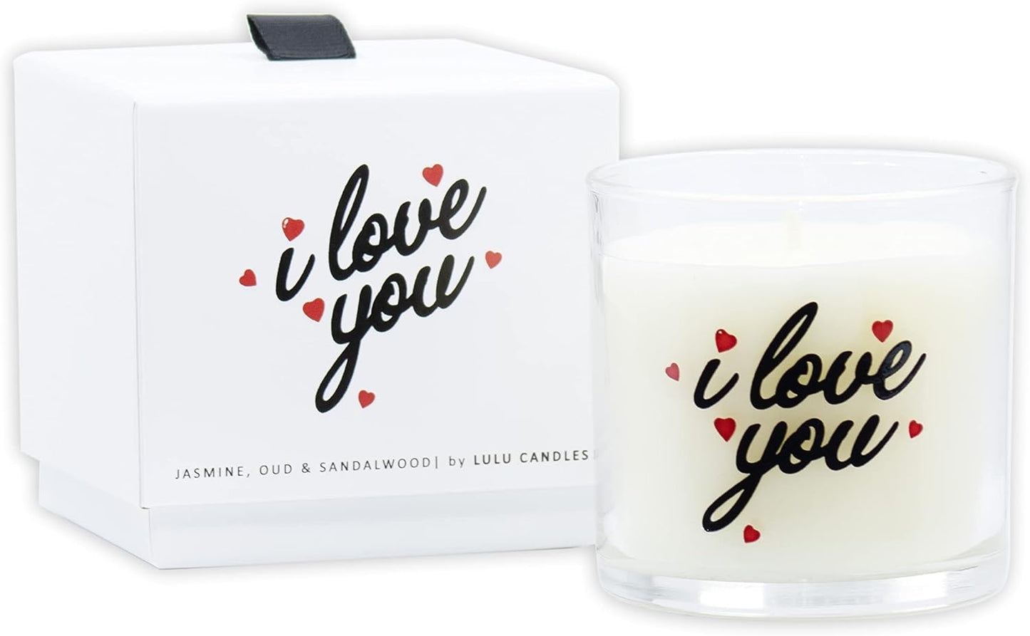 Lulu Candles | Jasmine, Oud & Sandalwood | Luxury Scented Soy Jar Candle | Hand Poured in The USA | Highly Scented & Long Lasting (9 Oz.)