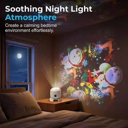Dynamic Rotating LED Projector Light, 360° Rotating Ocean Wave Night Projection Night Light, Multi-Angle Projection Base, for Meditation, Bedroom, Home Theater (Ocean)