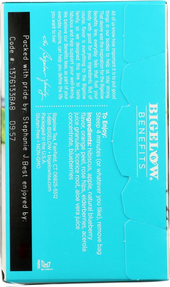Bigelow Tea Benefits Sleep Chamomile & Lavender Herbal Tea, 18 ct