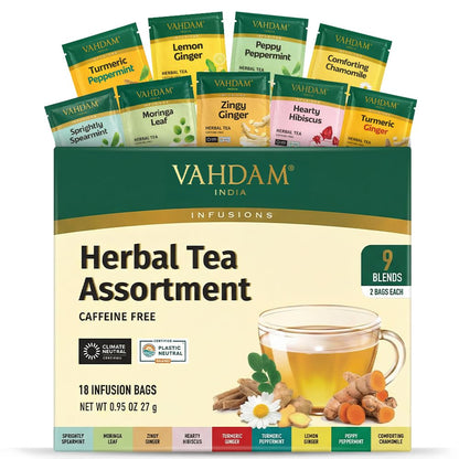 VAHDAM, Assorted Black Tea Loose Leaf Tea Gift Set (10 Flavors) Gift Ideas for Women & Men | Directly Sourced From Assam and Darjeeling | Resealable Ziplock Pouch