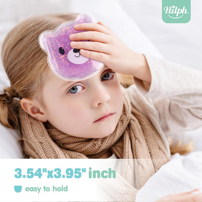 Hilph Kids Ice Packs for Boo Boos - FSA Eligible HSA, 3 Pack Gel Ice Packs for Toddlers & Children Injuries Reusable, Soft Small Hot & Cold Pack for Bumps, Bruises, Fever, Get Well Gifts