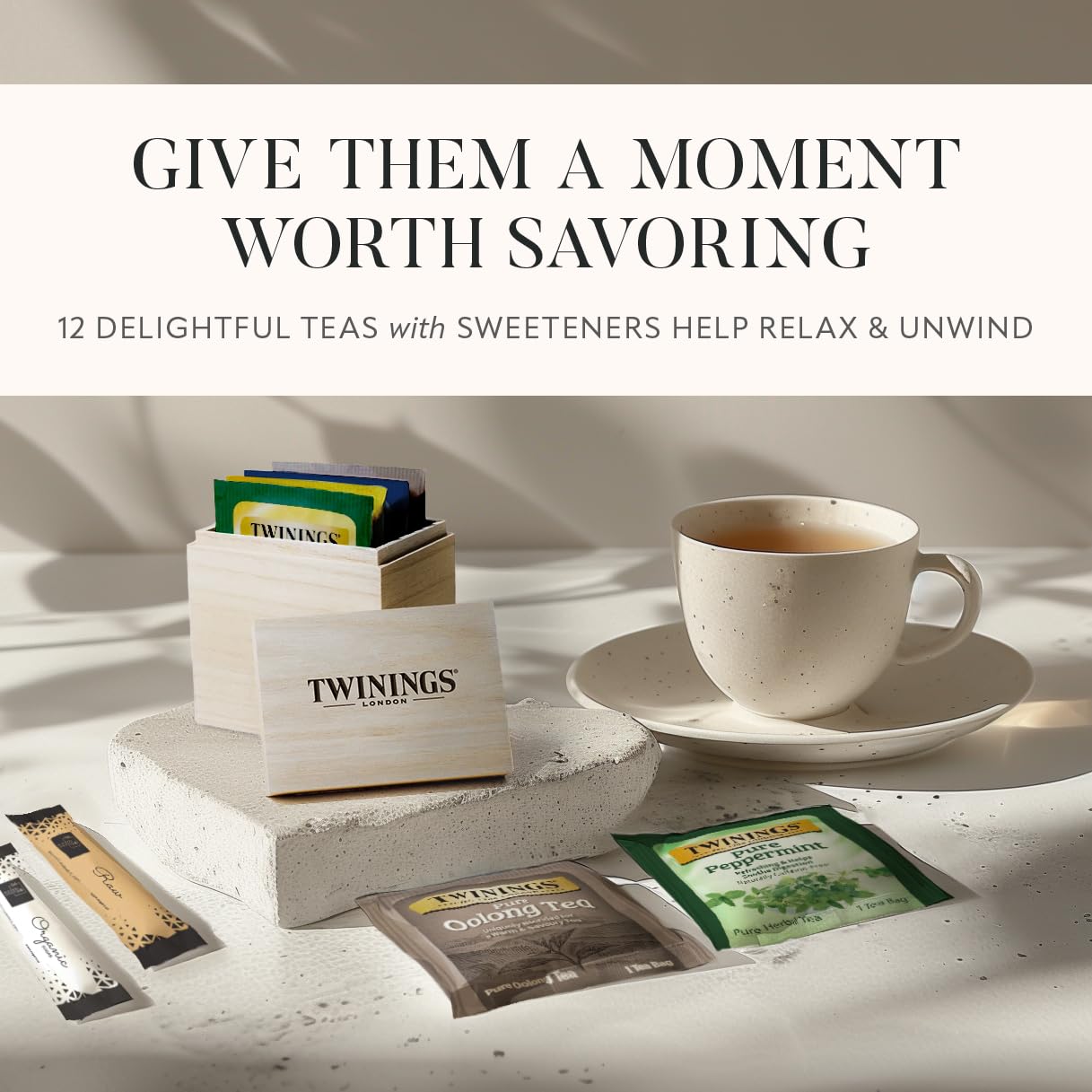 Tea Lovers Gifts Basket - Gift Set Include Temperature Retention Cup 12 Special Blend Teabags & Honey Presented in Beautiful Gift Bag For Women & Men - Birthday, Get Well, Thinking of You Care Package