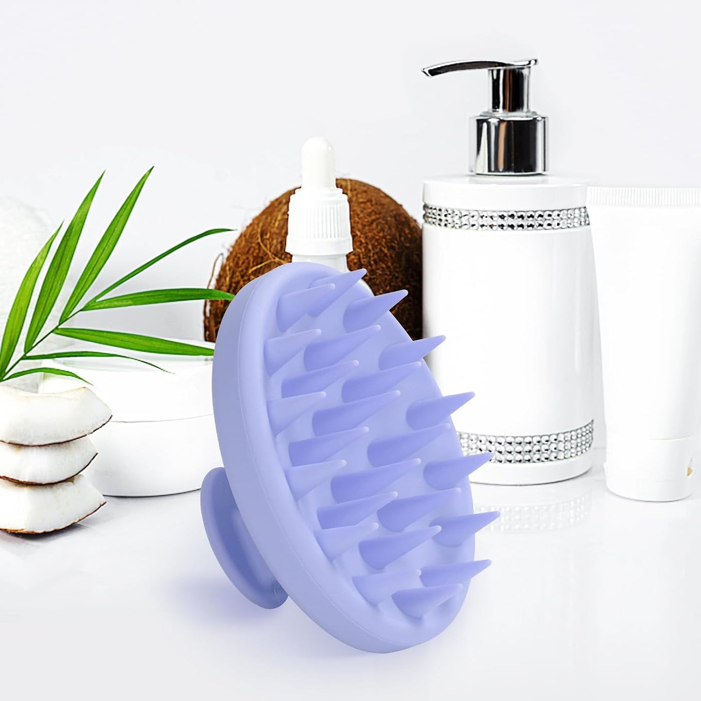 Meartchy Silicone Scalp Massager, Scalp Scrubber for Hair Growth with Soft Bristles, Scalp Exfoliator Brush Dandruff Removal Shampoo Brush for Wet Dry Scalp Care (Mint Green)