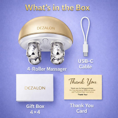 Face Massager Tool, Eye & Neck Massager, Face Roller, Gold