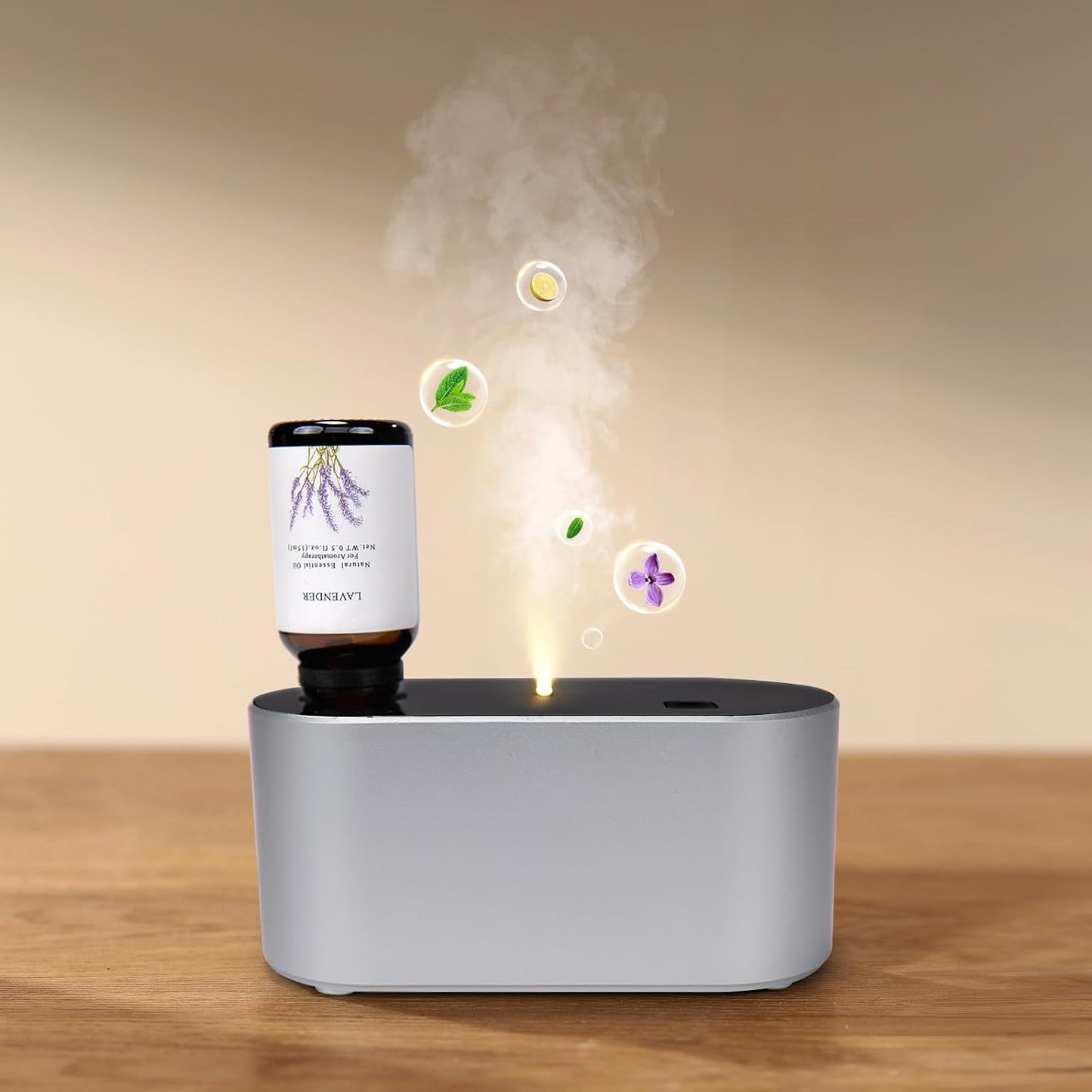 Waterless Diffuser for Home Essential Oil Diffuser, Aromatherapy Diffuser, Portable Scent Diffusers, 3 Mist Modes, Cycle Start for Bedroom, Office Studio 350-700 sq. ft Black