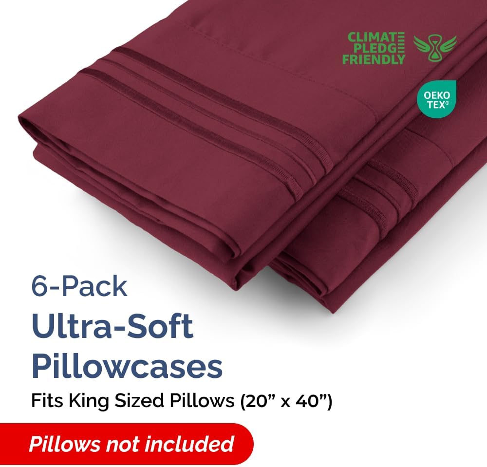 Standard Pillow Cases Set of 10 - Ultra Soft Hotel Quality Pillowcase Covers - Comfy, Cozy & Wrinkle Free - Shrink, Stain and Fade Resistant - Machine Washable Pillow Protectors - 10 Pcs Set - White - Colors A
