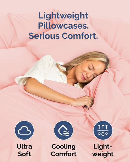 Standard Pillow Cases Set of 10 - Ultra Soft Hotel Quality Pillowcase Covers - Comfy, Cozy & Wrinkle Free - Shrink, Stain and Fade Resistant - Machine Washable Pillow Protectors - 10 Pcs Set - White - Colors B