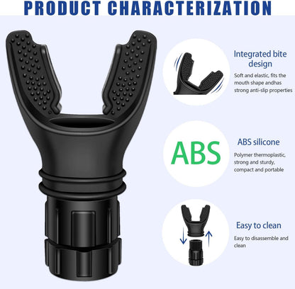 Portable breathing exercise device for lungs, Breathing trainer with Resistance Adjustable, Lung Trainer with excellent quality silicone, Improve Breathing Capacity and Endurance,Easy to Clean and Use