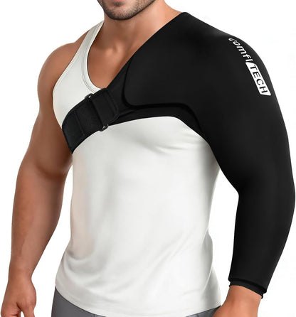 ComfiTECH Shoulder Arm Ice Pack Wrap for Pitchers, Ice Arm Sleeve for Volleyball Player, Athletes, Flexible Cold Application for Throwing Recovery, Elbow Joint and Muscle Relaxation & Daily Use, Large