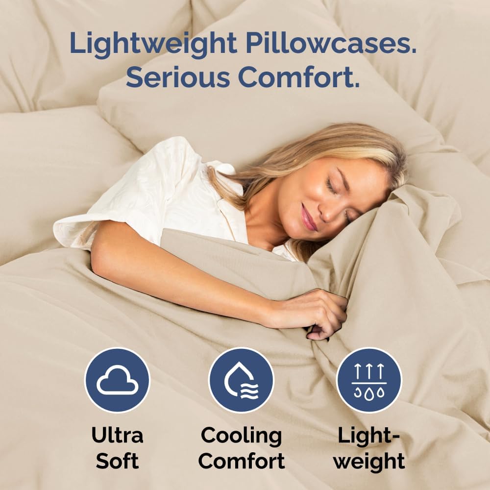 Standard Pillow Cases Set of 10 - Ultra Soft Hotel Quality Pillowcase Covers - Comfy, Cozy & Wrinkle Free - Shrink, Stain and Fade Resistant - Machine Washable Pillow Protectors - 10 Pcs Set - White - Colors A