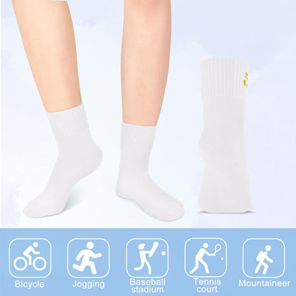 Eurzom 10 Pairs Socks Womens Crew Elastic Ankle Length Cotton Socks Aesthetic Cute Lightweight Low Cut Gifts for Women - Colors A