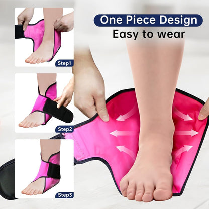 Ankle Ice Pack Wrap for Foot Heel Pain Relief Swelling Reusable Gel Ice Cold Packs Compression for Achilles Tendonitis Plantar Fasciitis Sprained Ankles Swollen Feet Surgery Recovery Heel Spur