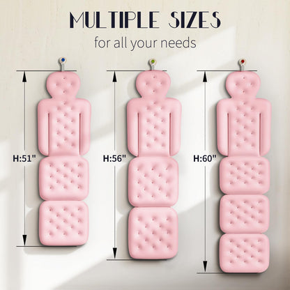 Full Body Bath Pillow for Bathtub, Thick Bathtub Cushion, Luxury Tub Pillow for Bath for Headrest Neck and Back Support White 51" x 16"