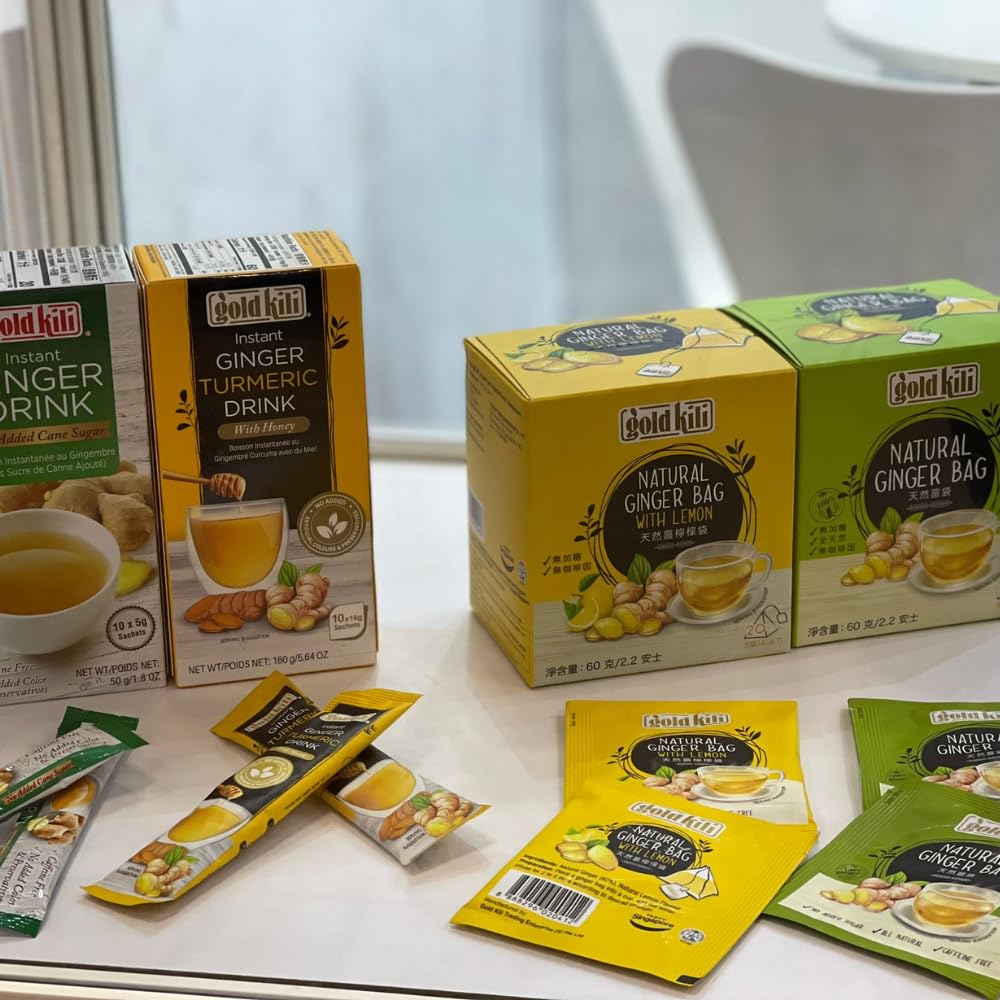 Gold Kili Instant Ginger Turmeric Drink with Honey / 10 sachets x 16 g