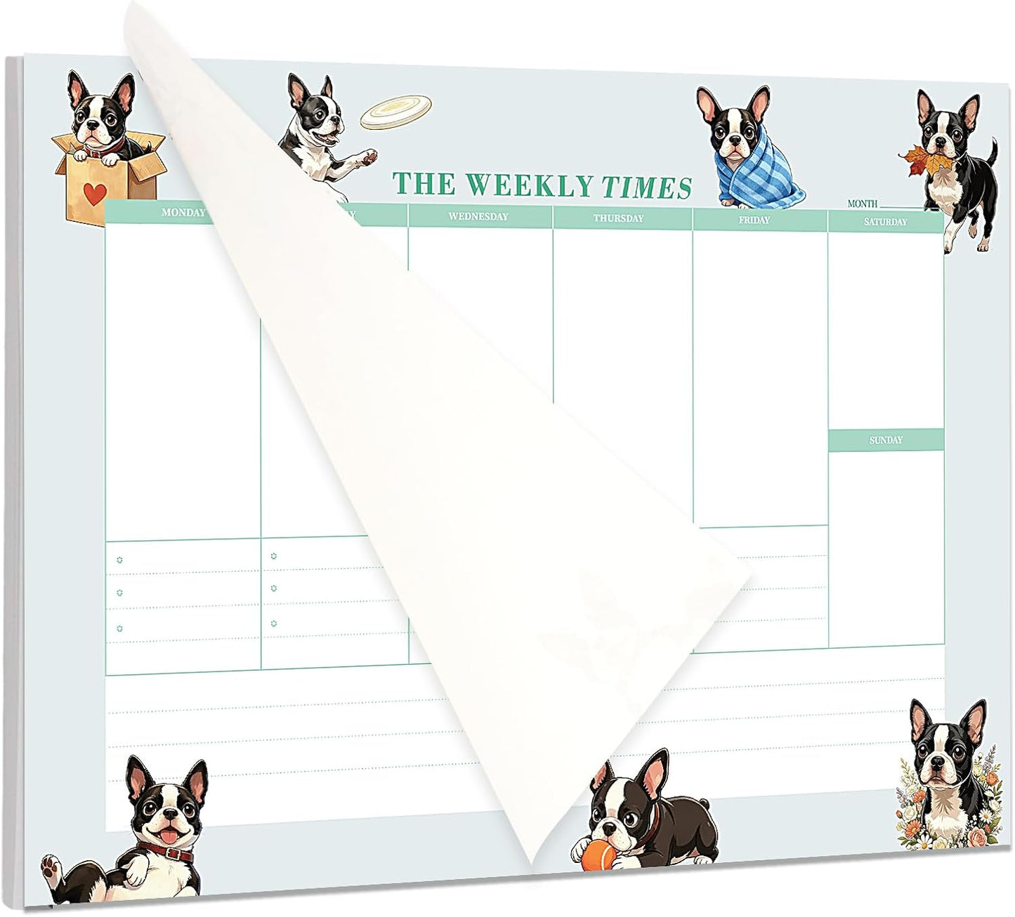 60 Sheets Weekly Pad, Tear Off Weekly Planner Notepad with Daily Schedule Weekly to Do List Notepad（7x10” ）