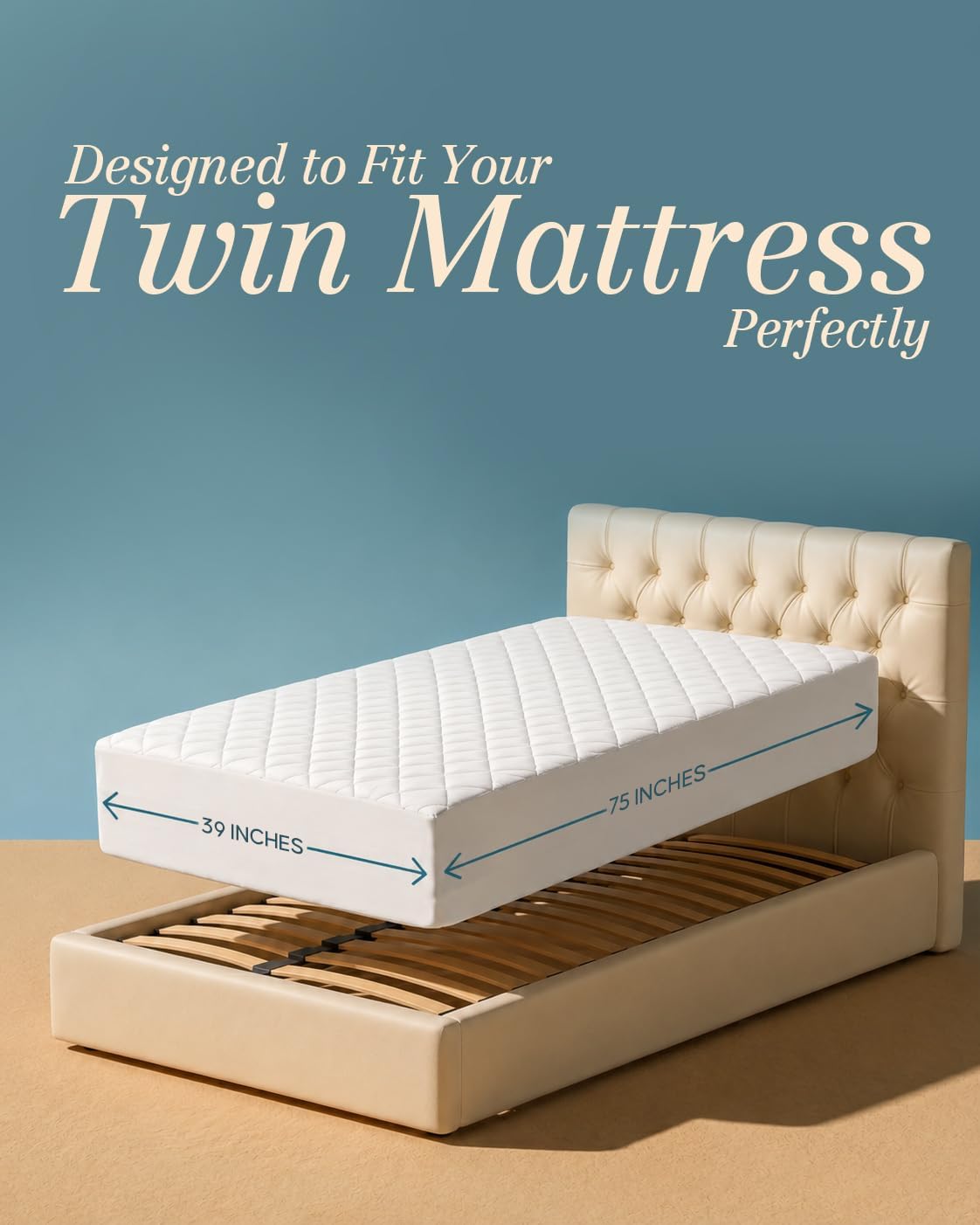 Quilted Fitted Mattress Pad, Queen Mattress Protector Topper with Deep Pocket Stretches up to 16 Inches, Machine Washable Mattress Cover by Utopia Bedding (White)