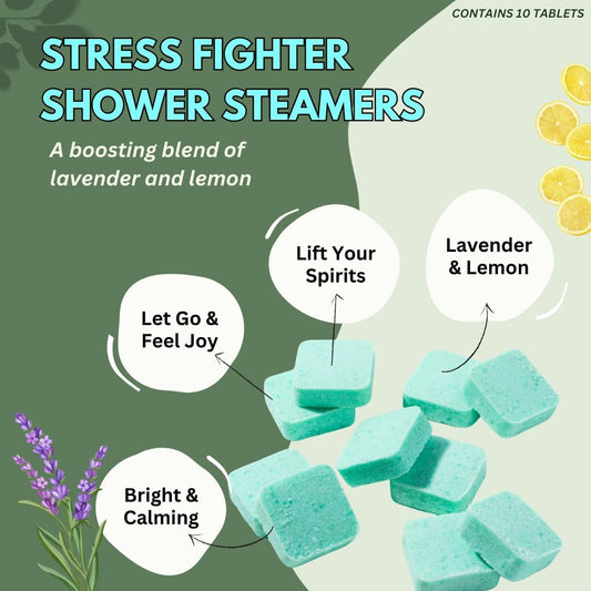 The Herbal Zen Stress Fighter Shower Steamer Aromatherapy Relief - 10 Pack