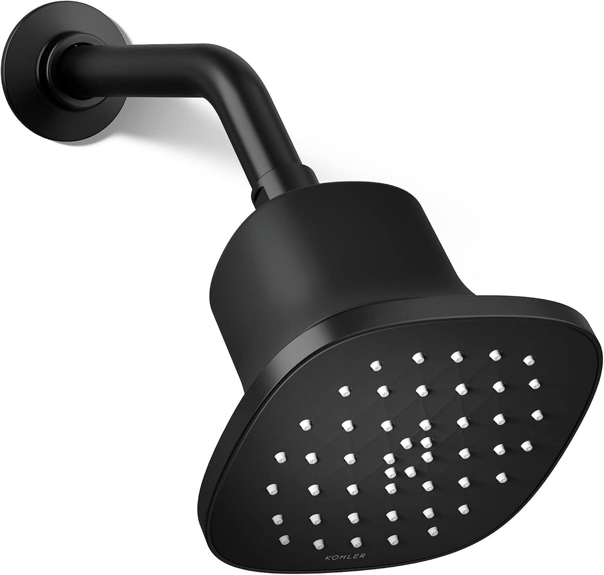 KOHLER 33631-Y-BN Cinq Round Single-Function Filtered Showerhead, Five-Layer Filtration, 2.5 GPM, Full Coverage Spray, Premium Durable Material, Vibrant Brushed Nickel