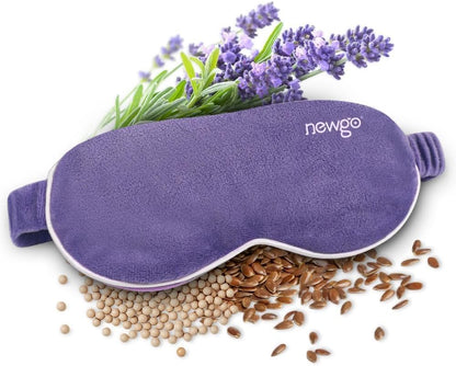 NEWGO Microwave Heated Eye Mask Soothing Relief for Dry Eyes, Heat Therapy Warm Eye Compress with Removable Cover for Stye, Blepharitis, Relaxation or Gift Choice - Blue