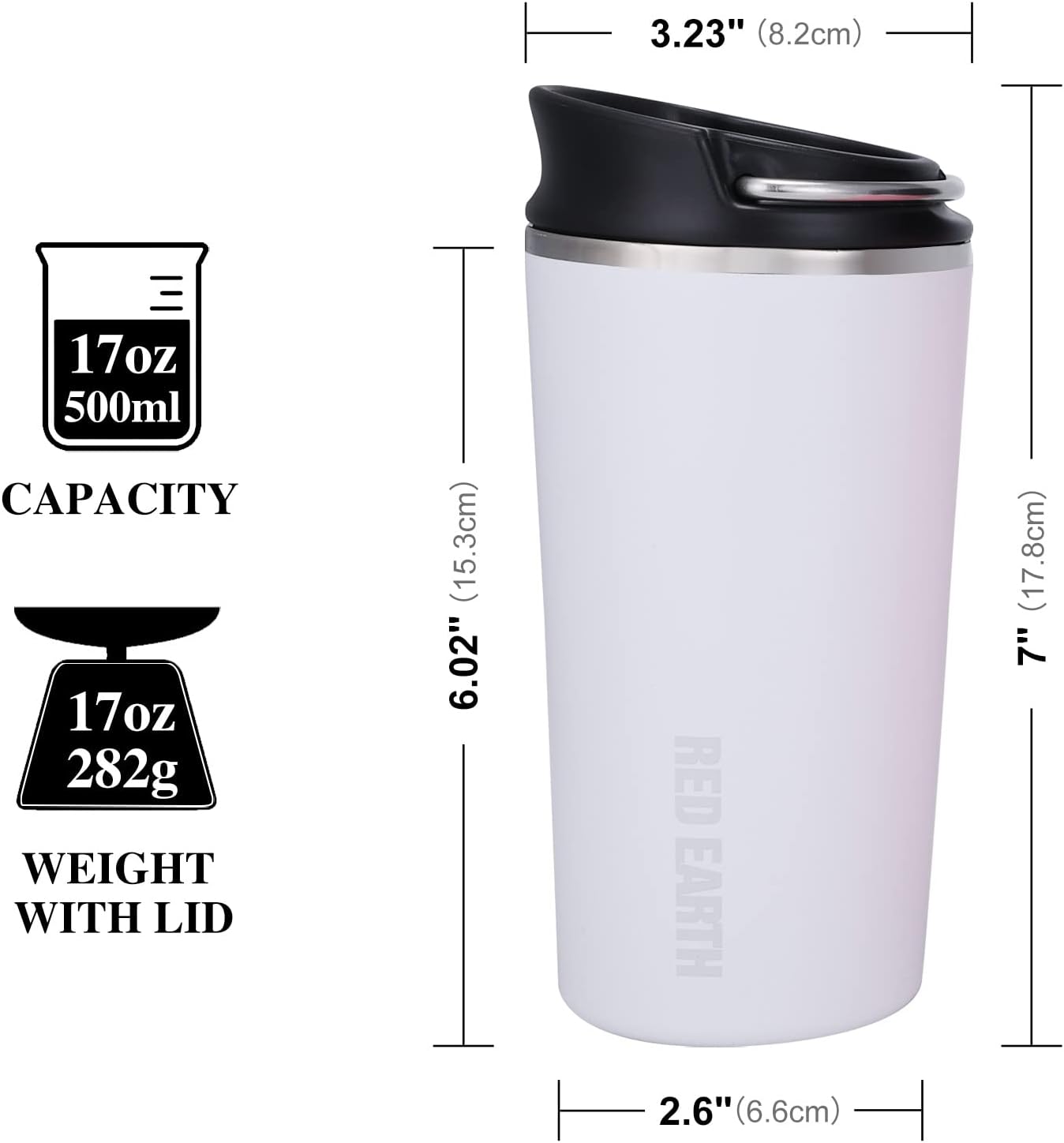 GiNT 17oz Travel Tea Mug with Infuser, 2 Lids. Vacuum Insulated 316 Stainless Steel Coffee Mug. Dishwasher Safe Tea Cup with Strainer for Hot & Cold Brew Coffee. Mothers Day Gifts for Mom (Green)